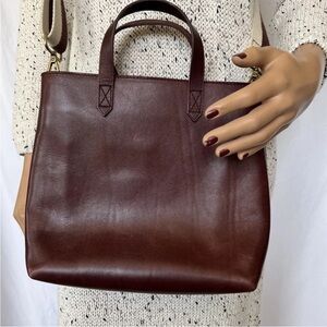 Madewell The Zip Top Transport Crossbody Cow Leather Dark Cabernet Bag Purse